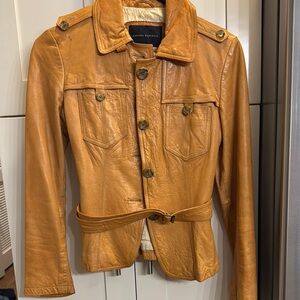 Banana Republic Caramel Leather Jacket
